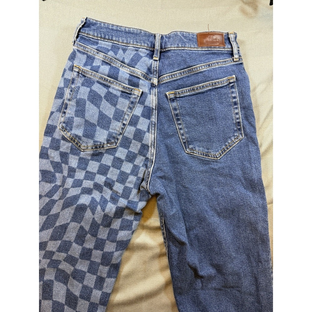 Hollister W Jeans IS 28/31 Ultra High-Rise Stacked Vtg. Straight Checkered - Picture 6 of 9